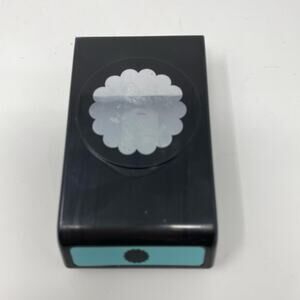 Scallop circle EK Success punch Paper crafting 1 3/4"